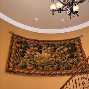 Vintage Tapestry with Forest Scene